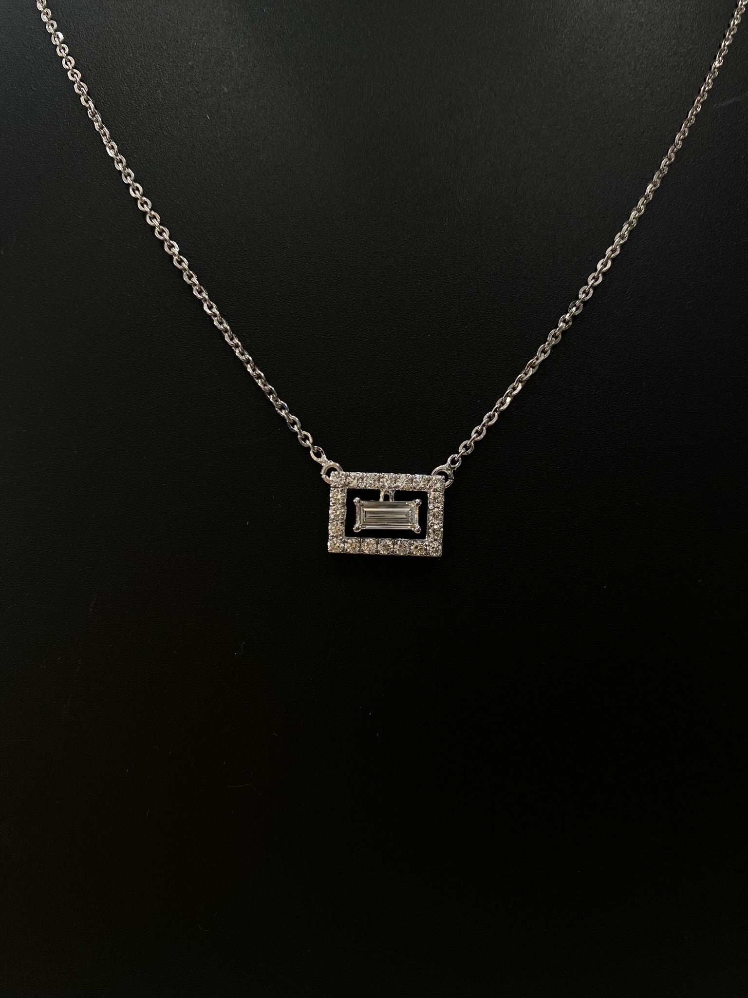 Celeste Frame Pendant Necklace